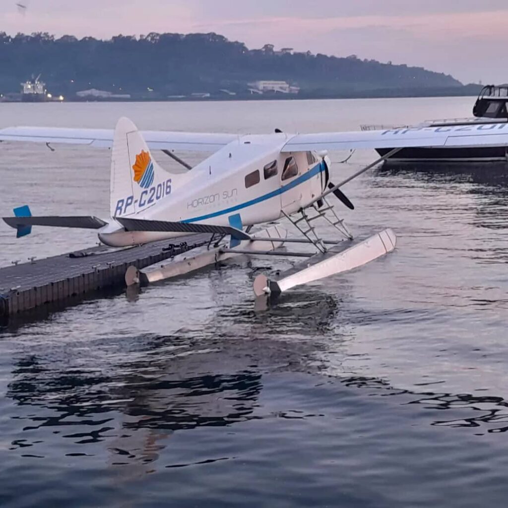 Seaplane at a dock