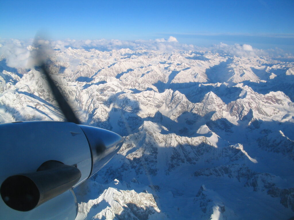 Flying over the Hindu Kush range